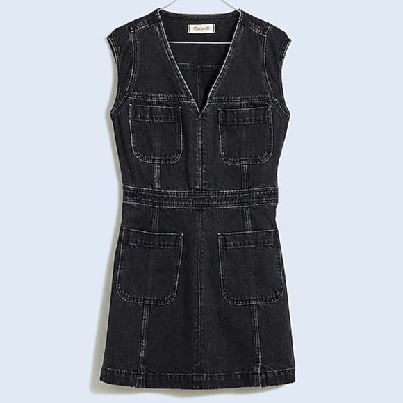 Madewell Denim Cap-Sleeve Mini Dress in Tarrybrook Wash - Picture 6 of 7